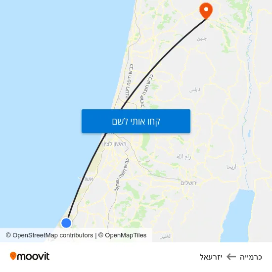 מפת כרמייה ליזרעאל