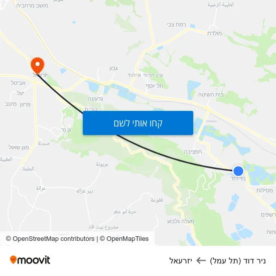 מפת ניר דוד (תל עמל) ליזרעאל