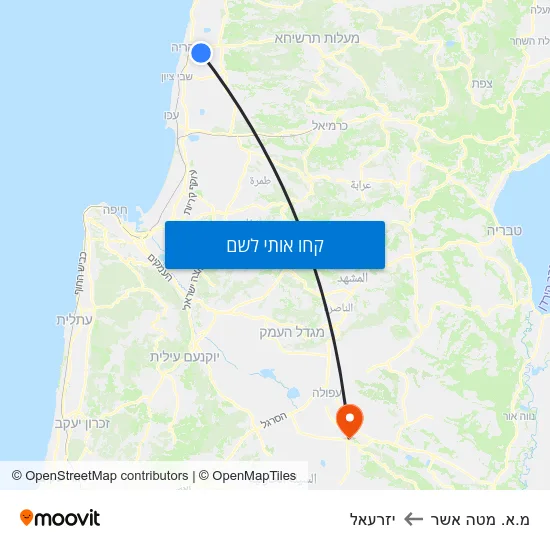 מפת מ.א. מטה אשר ליזרעאל
