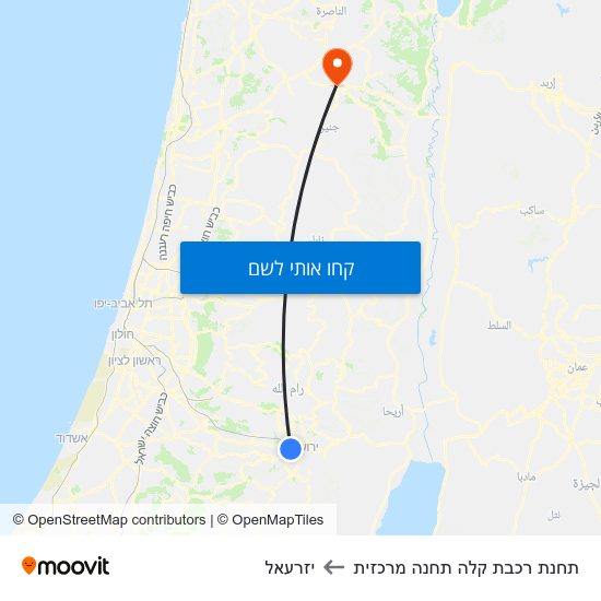 מפת תחנת רכבת קלה תחנה מרכזית ליזרעאל