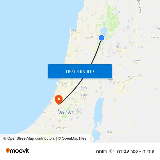 מפת פורייה - כפר עבודה לרווחה
