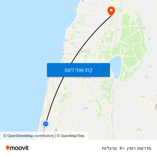 מפת מדרשת רופין למרגליות