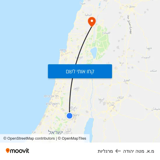 מפת מ.א. מטה יהודה למרגליות