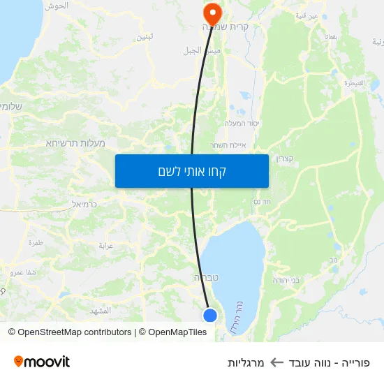 מפת פורייה - נווה עובד למרגליות