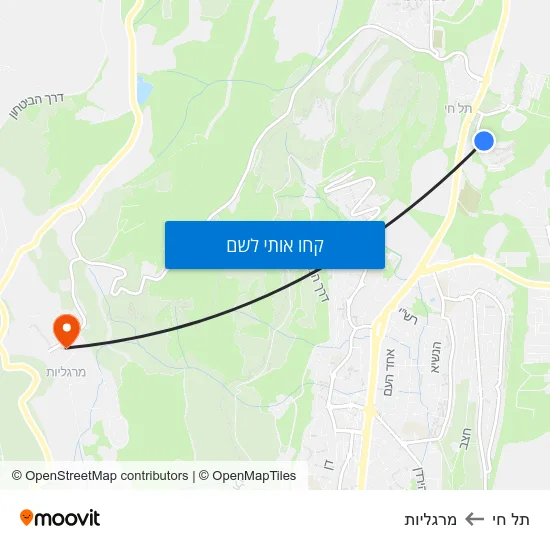 מפת תל חי למרגליות