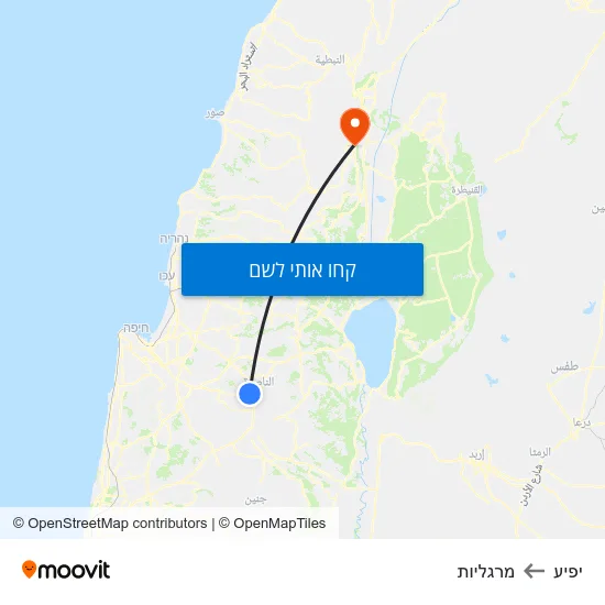 מפת יפיע למרגליות