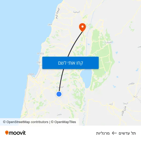 מפת תל עדשים למרגליות