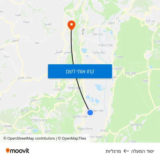 מפת יסוד המעלה למרגליות