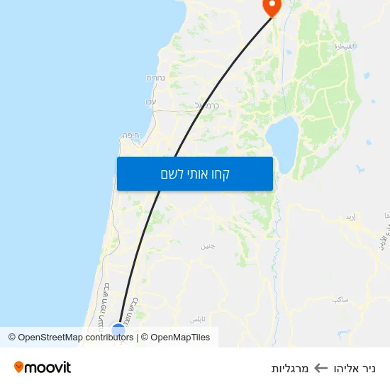 מפת ניר אליהו למרגליות