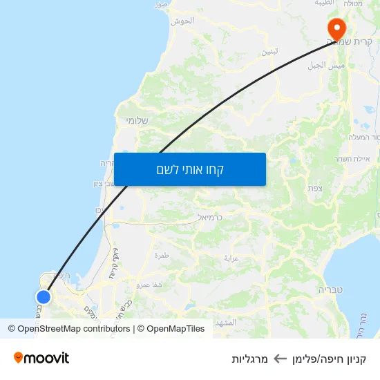 מפת קניון חיפה/פלימן למרגליות