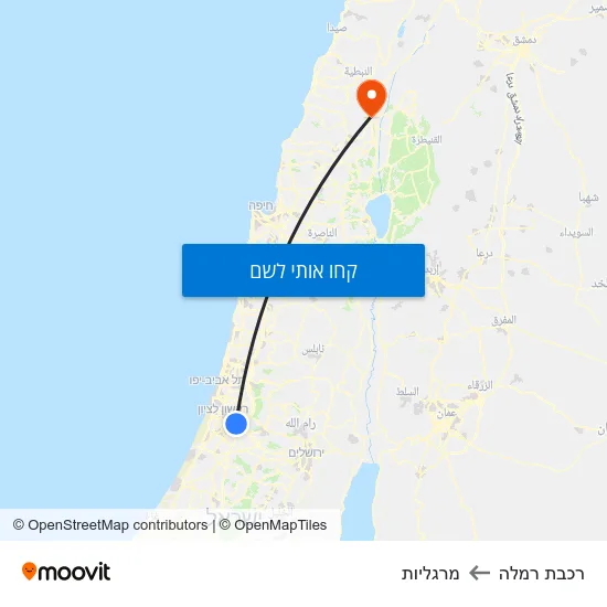 מפת רכבת רמלה למרגליות