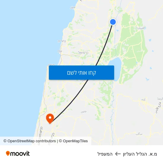 מפת מ.א. הגליל העליון להמעפיל