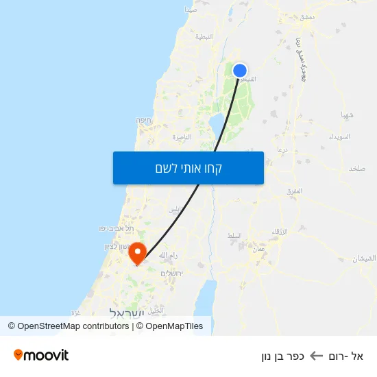 מפת אל -רום לכפר בן נון
