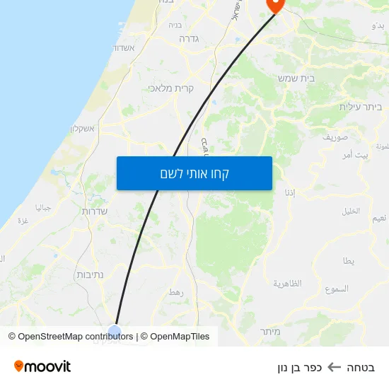 מפת בטחה לכפר בן נון