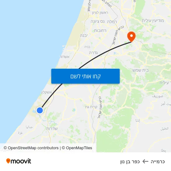 מפת כרמייה לכפר בן נון