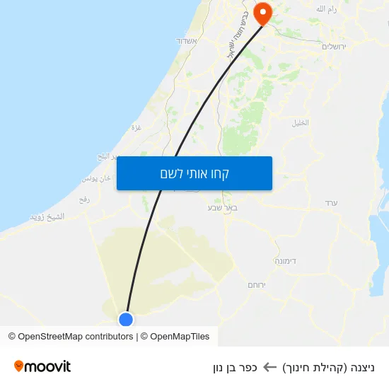 מפת ניצנה (קהילת חינוך) לכפר בן נון
