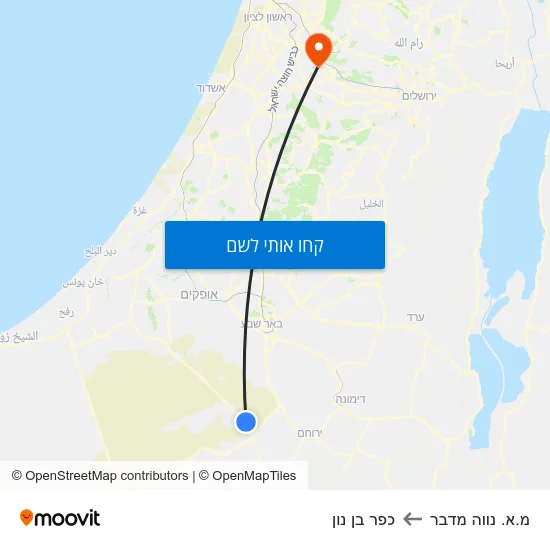 מפת מ.א. נווה מדבר לכפר בן נון
