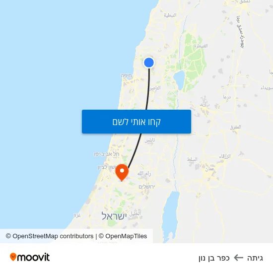 מפת גיתה לכפר בן נון