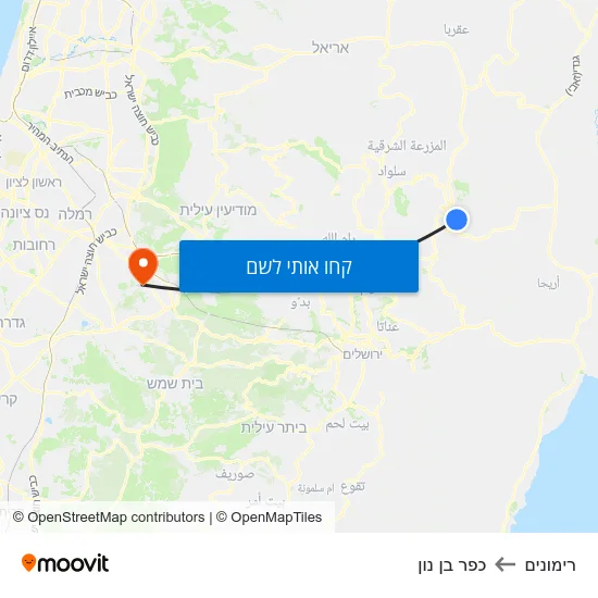 מפת רימונים לכפר בן נון