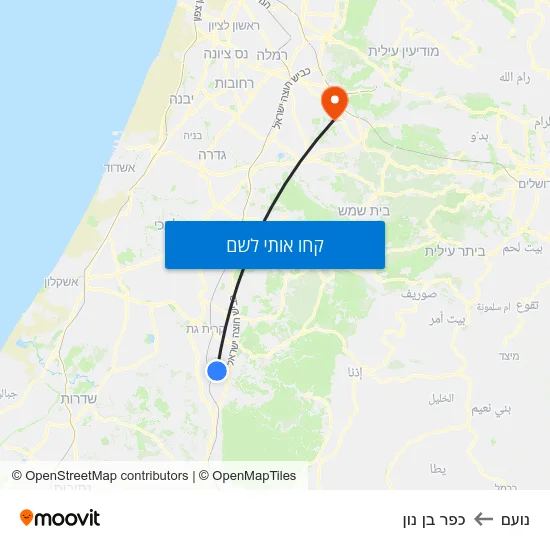 מפת נועם לכפר בן נון