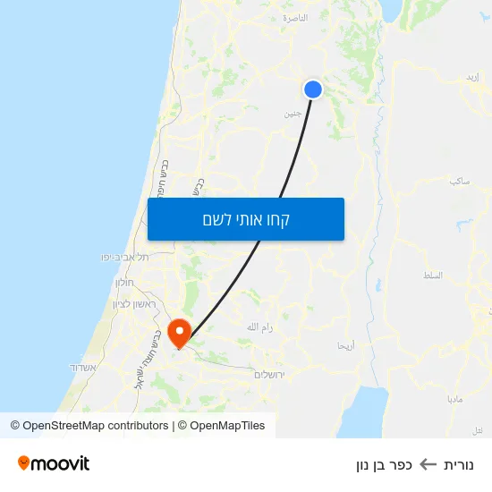 מפת נורית לכפר בן נון