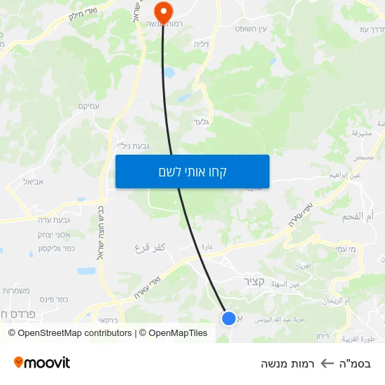 מפת בסמ"ה לרמות מנשה