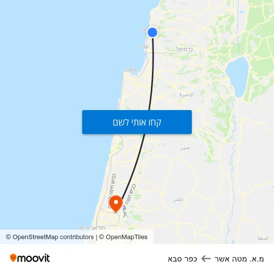 מפת מ.א. מטה אשר לכפר סבא