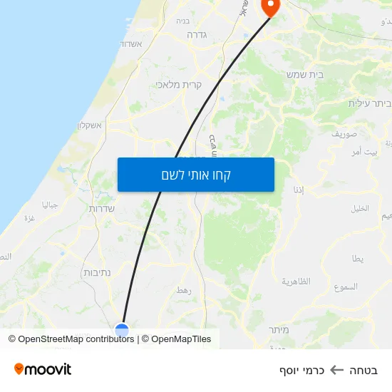 מפת בטחה לכרמי יוסף
