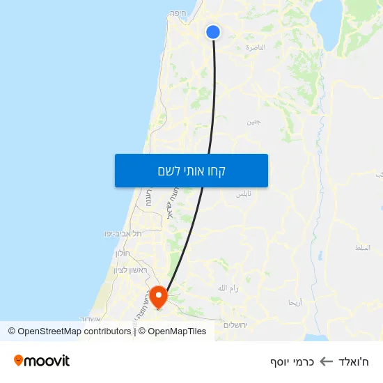 מפת ח'ואלד לכרמי יוסף
