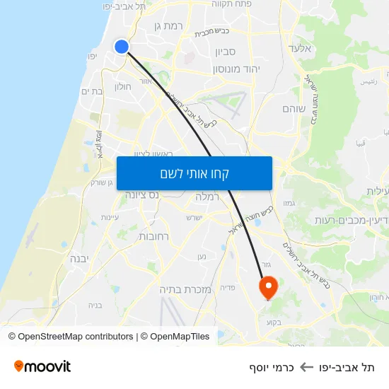 מפת תל אביב-יפו לכרמי יוסף