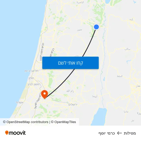 מפת מסילות לכרמי יוסף