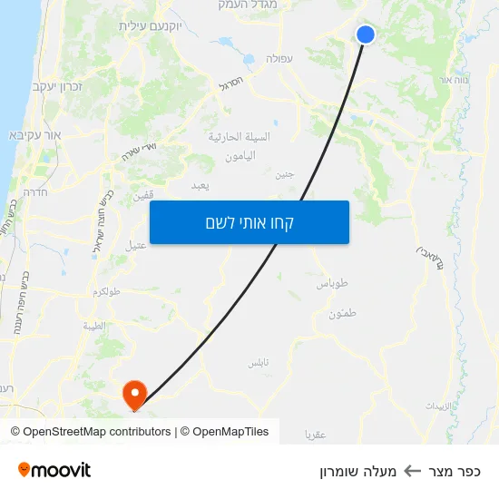 מפת כפר מצר למעלה שומרון