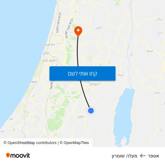מפת אספר למעלה שומרון