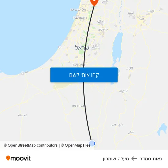 מפת נאות סמדר למעלה שומרון