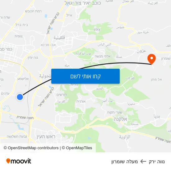 מפת נווה ירק למעלה שומרון