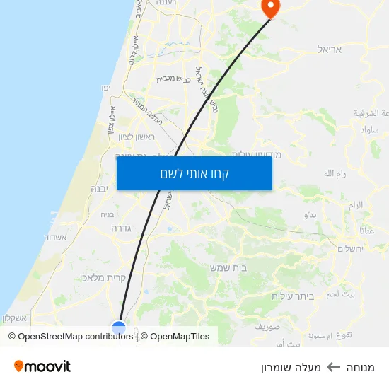 מפת מנוחה למעלה שומרון