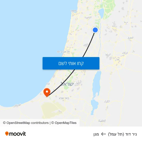 מפת ניר דוד (תל עמל) למגן