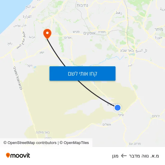 מפת מ.א. נווה מדבר למגן