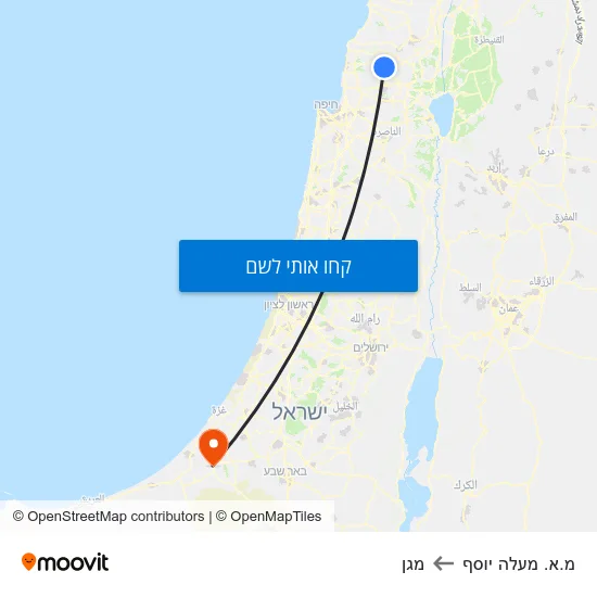 מפת מ.א. מעלה יוסף למגן