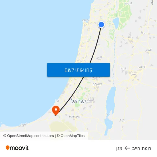 מפת רומת הייב למגן
