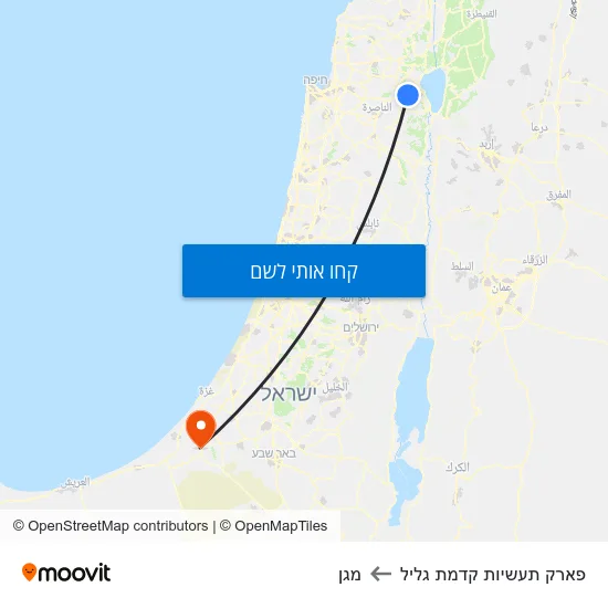 מפת פארק תעשיות קדמת גליל למגן
