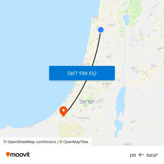 מפת יקנעם למגן