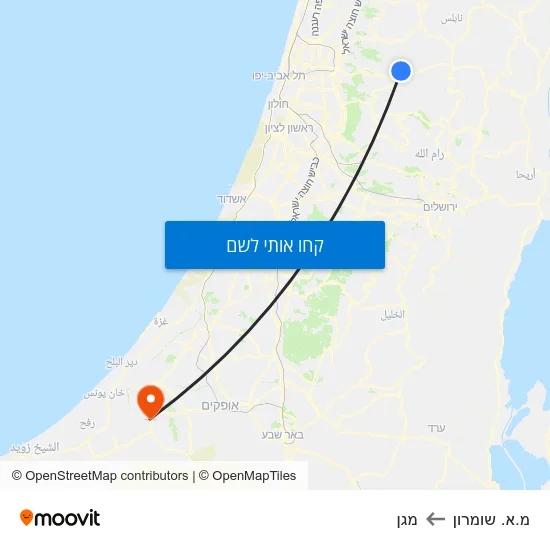 מפת מ.א. שומרון למגן