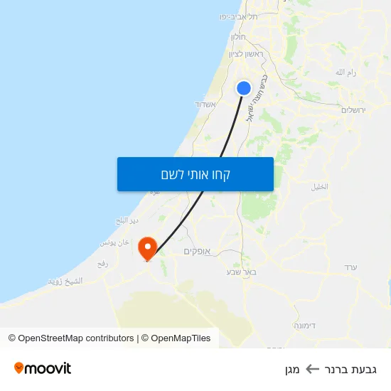 מפת גבעת ברנר למגן