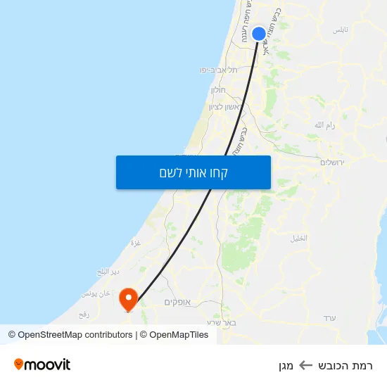 מפת רמת הכובש למגן