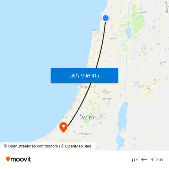 מפת נווה זיו למגן