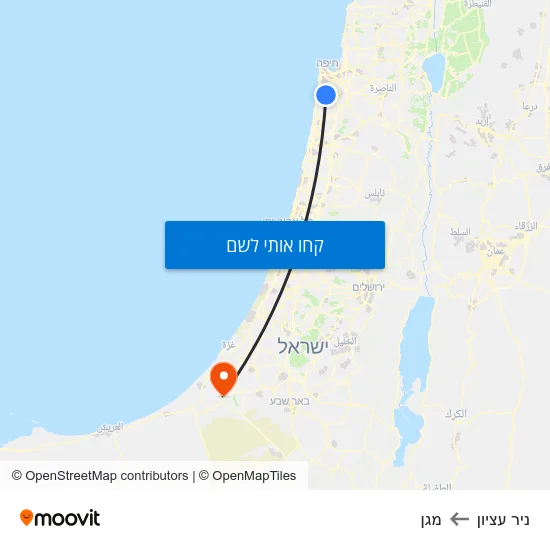 מפת ניר עציון למגן