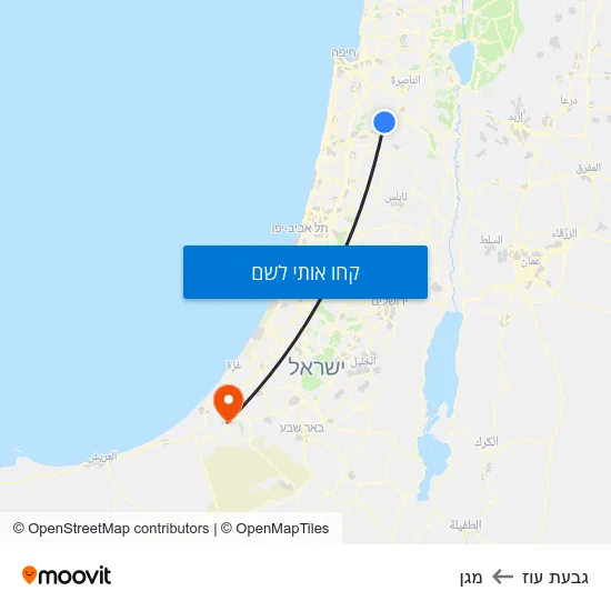 מפת גבעת עוז למגן