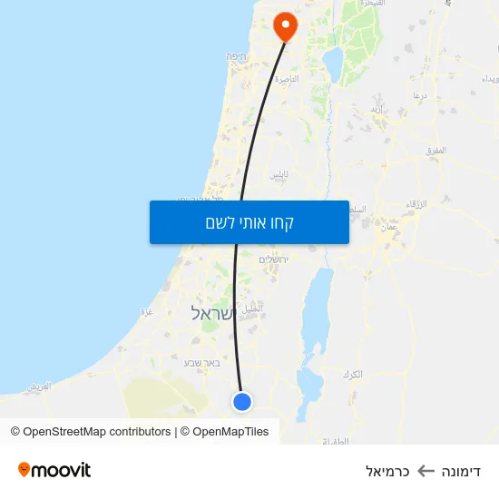 מפת דימונה לכרמיאל