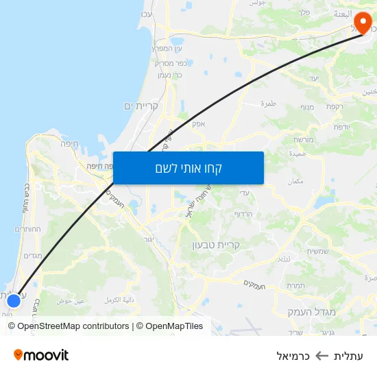 מפת עתלית לכרמיאל